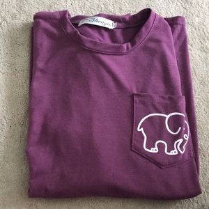 Long sleeve purple ivory Ella top